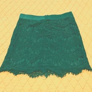 Turquoise lace forever 21 skirt